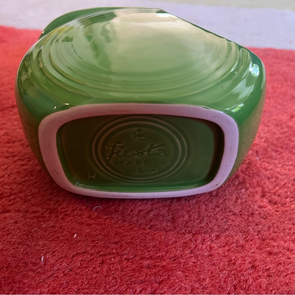 Fiestaware Green Round Ceramic Pitcher - Picture 3 of 4